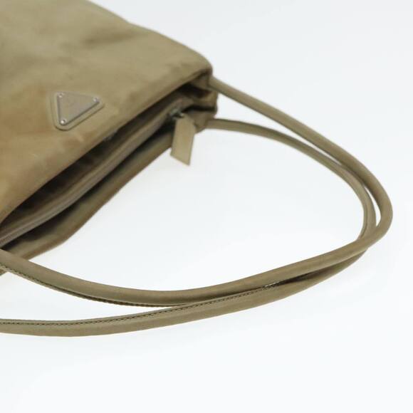 PRADA Tote Bag Nylon Beige Silver Auth bs18439 - Picture 7 of 16